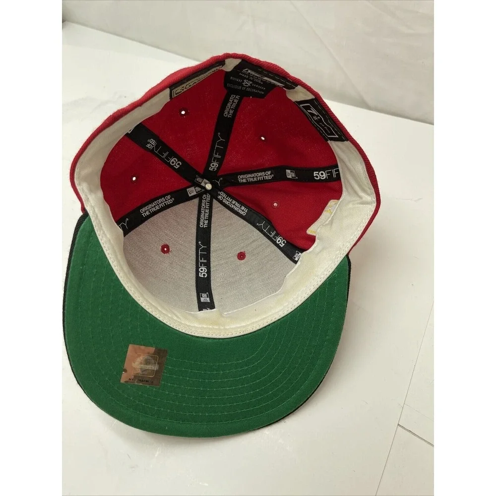 Atlanta HAWKS Hat Cap Fitted 7 1/8 New Era Hardwood Classic 59Fifty  Flat‎ Bill